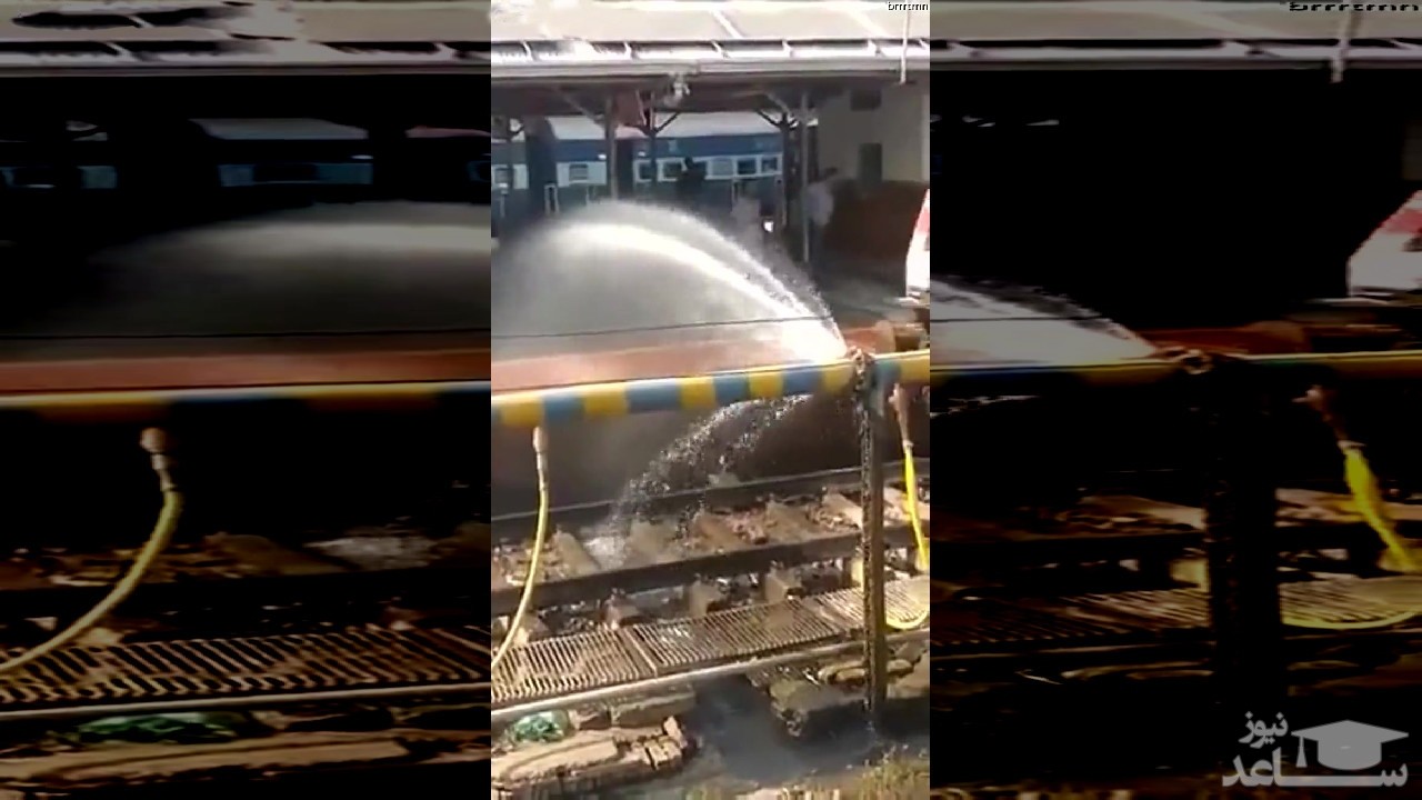 (فیلم) خیس شدن مسافران قطار به دلیل ترکیدگی لوله 