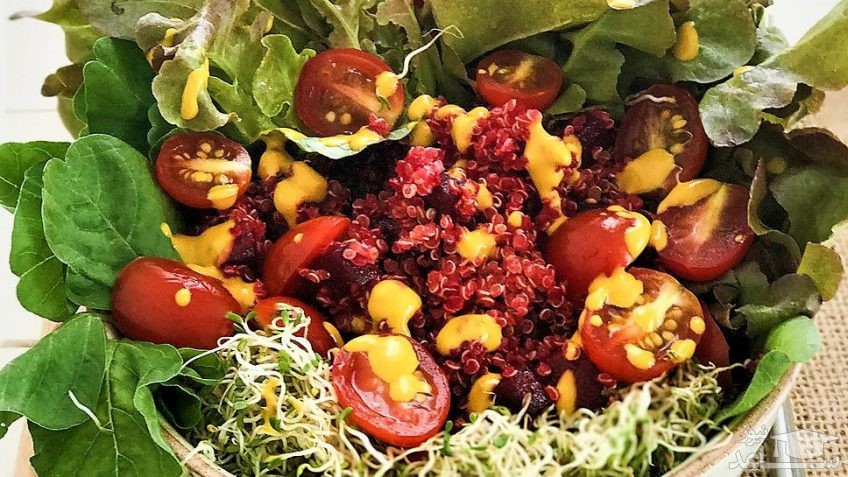 طرز تهیه سالاد لبو و اسفناج ترکیبی خوشمزه