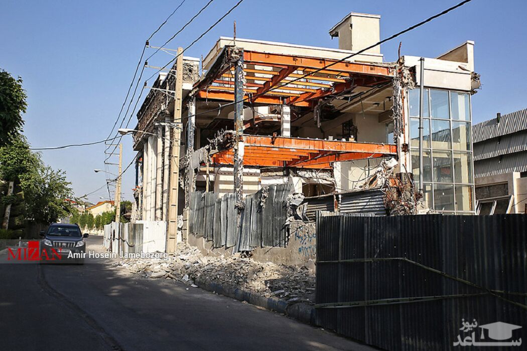 (تصاویر) تخریب ویلای شبنم نعمت زاده