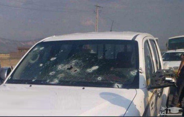 تصویری از خودروی پاسداران در حادثه پیرانشهر