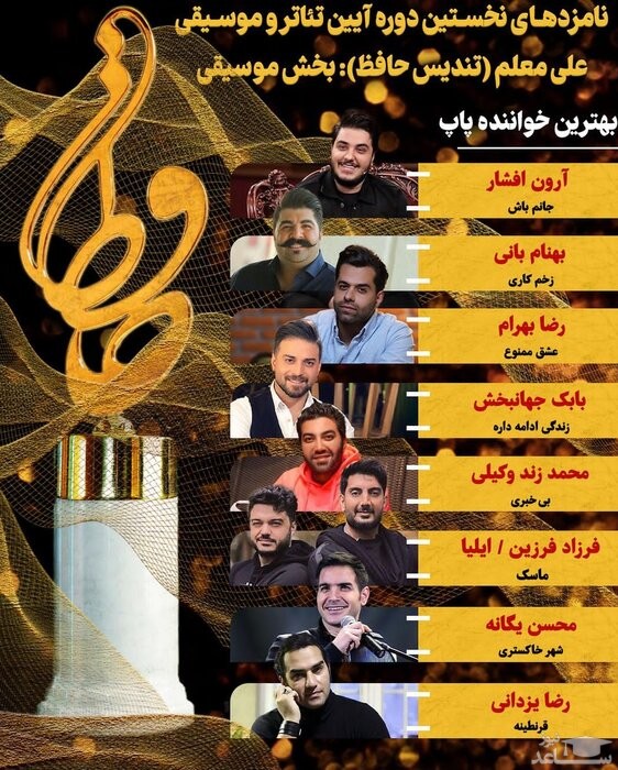 نامزدهای بخش بهترین خواننده پاپ