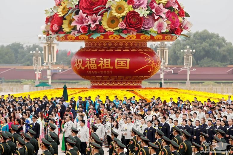 برگزاری جشن روز ملی چین در میدان "تیان آن من" پکن/ رویترز