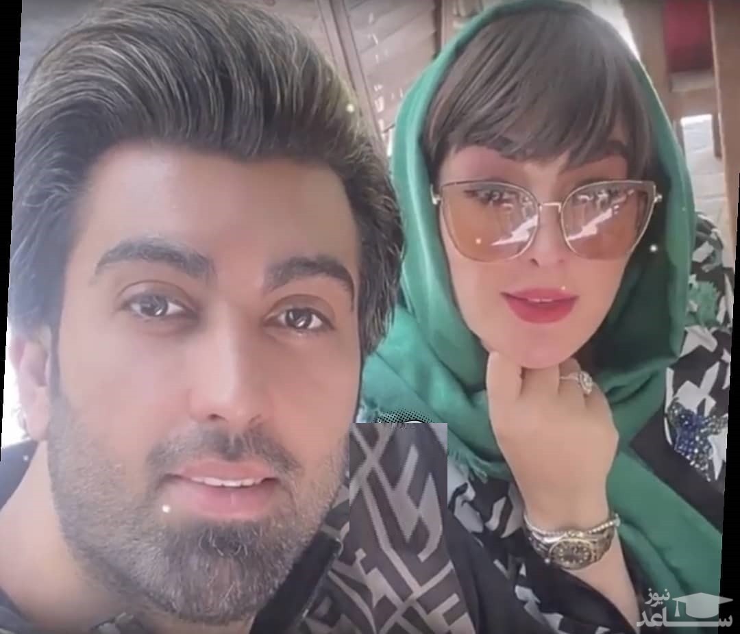 الهام حمیدی  در کنار همسرش
