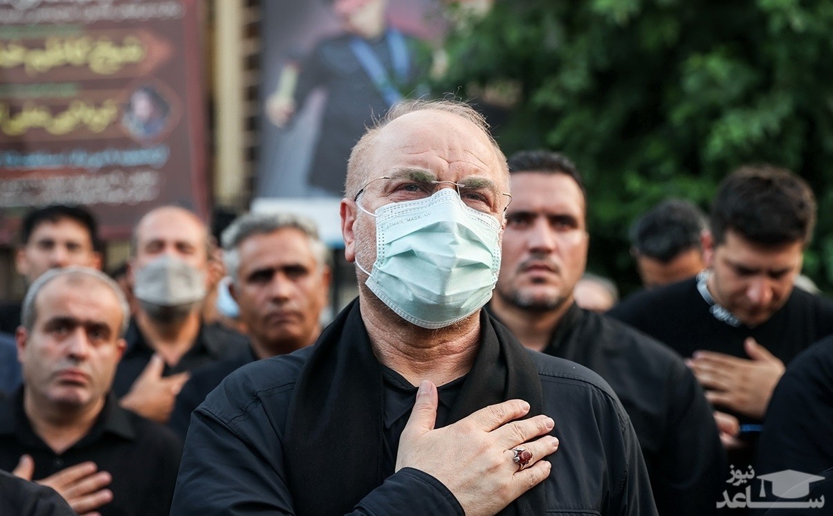 (تصاویر) عزاداری محمدباقر قالیباف در شب های محرم