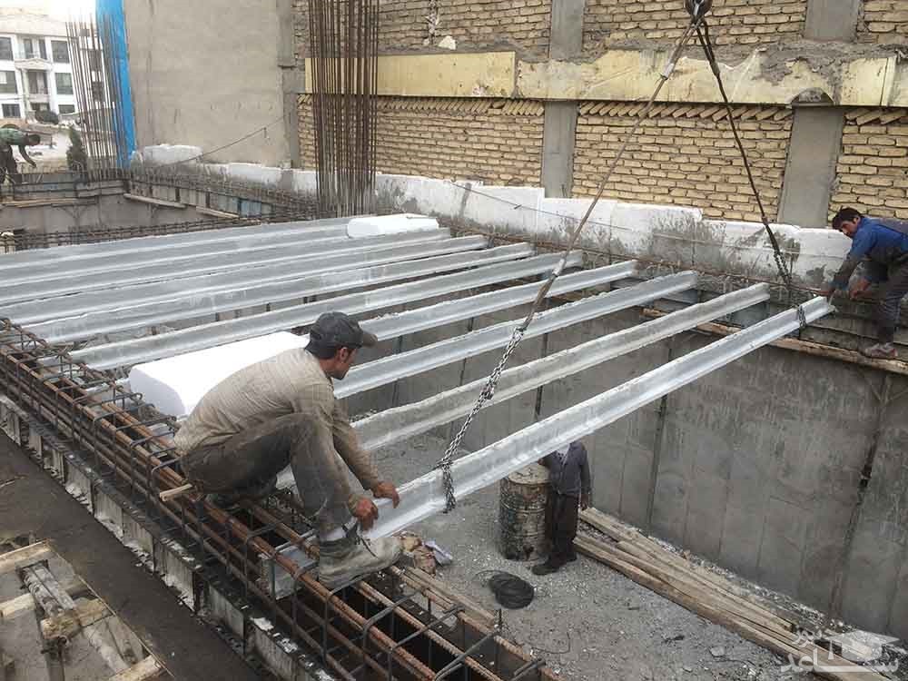 اجرای تیرچه پیش ¬تنیده