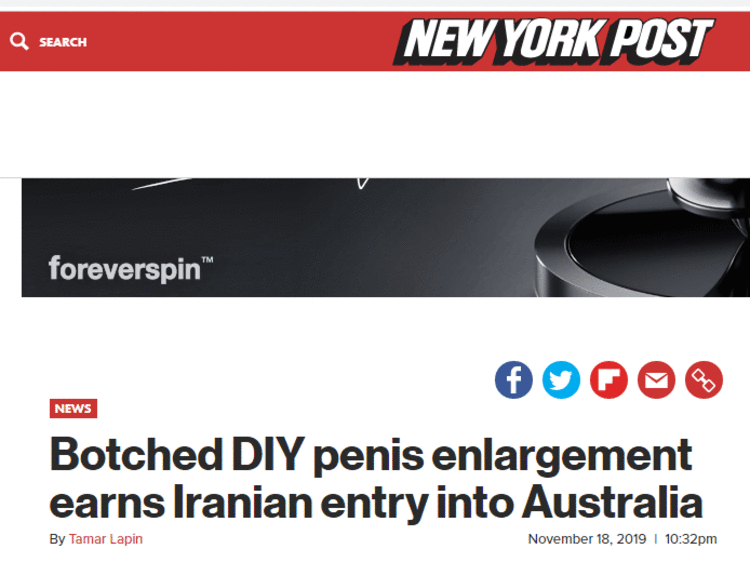 پناهندگی یک ایرانی به استرالیا به دلیل درمان "آلت تناسلی"