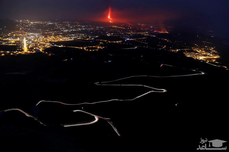 فعالیت آتشفشان در جزیره "لاپالما" درمجمع الجزایر قناری اسپانیا/ رویترز