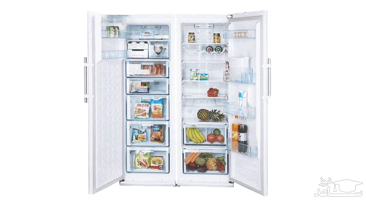 فضای داخلی یخچال فریزر یخساران دوقلو مدل 15 NR 15 / NF