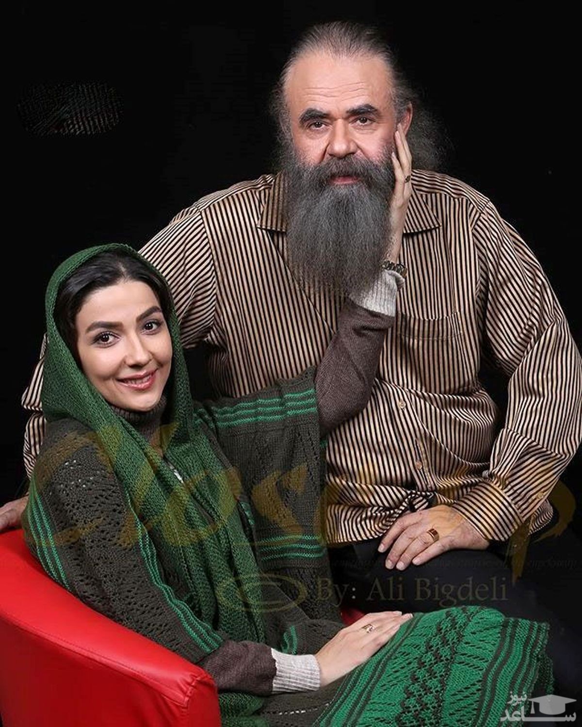 سارا صوفیانی در کنار همسر و فرزندش