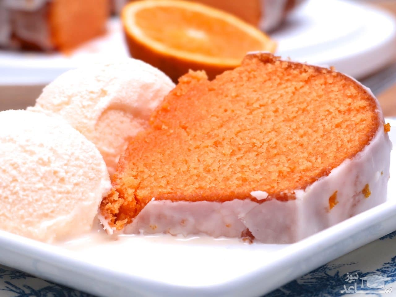 کیک پرتقالی با روکش پرتقالی
