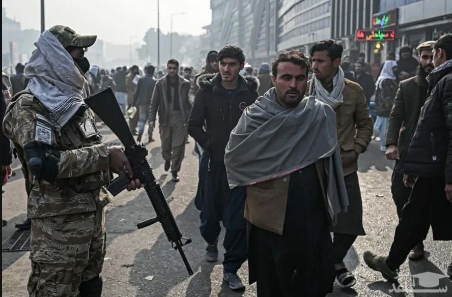 نیروهای امنیتی طالبان در محله صرافان در شهر کابل/ خبرگزاری فرانسه