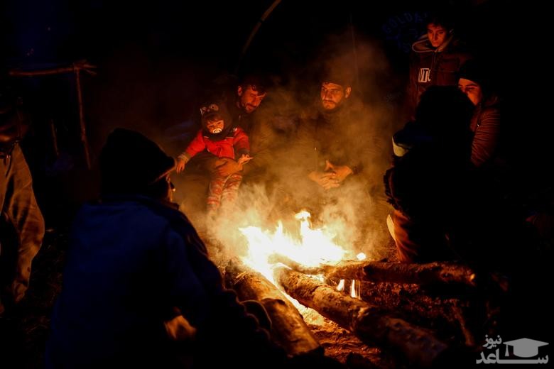 پناهجویان آواره در مرز بلاروس و لهستان/ رویترز