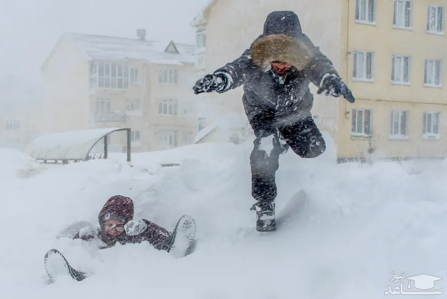 برف و بوران در شهر "ساخالینسک" روسیه/ ایتارتاس