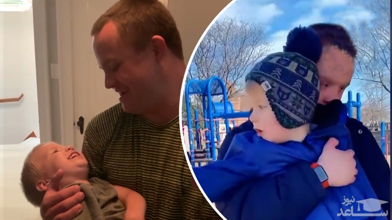 (فیلم) بازی کردن یک خواهرزاده با دایی مبتلا به سندروم داون خود 