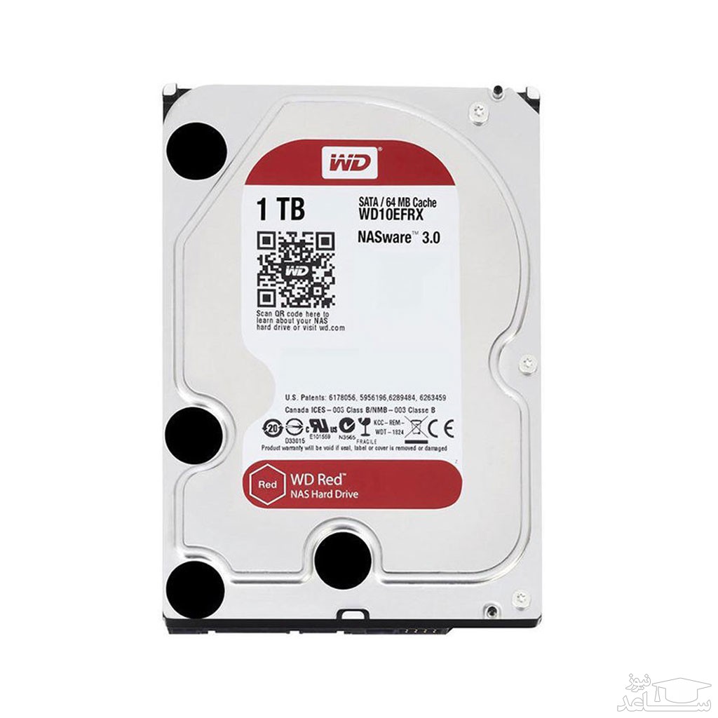 هارددیسک اینترنال وسترن دیجیتال مدل Red WD10EFRX ظرفیت 1 ترابایت