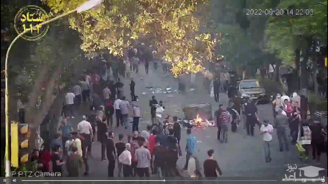 (فیلم) نحوه آغاز اغتشاشات و شروع درگیری ها در یکی از خیابان های تبریز