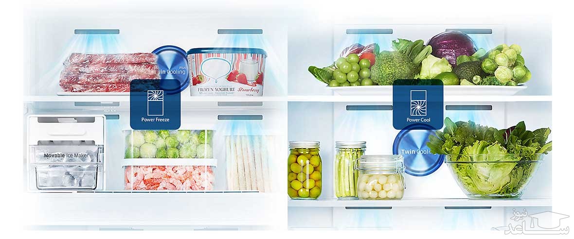 یخچال و فریزر بالا پایین سامسونگ مدل RT58