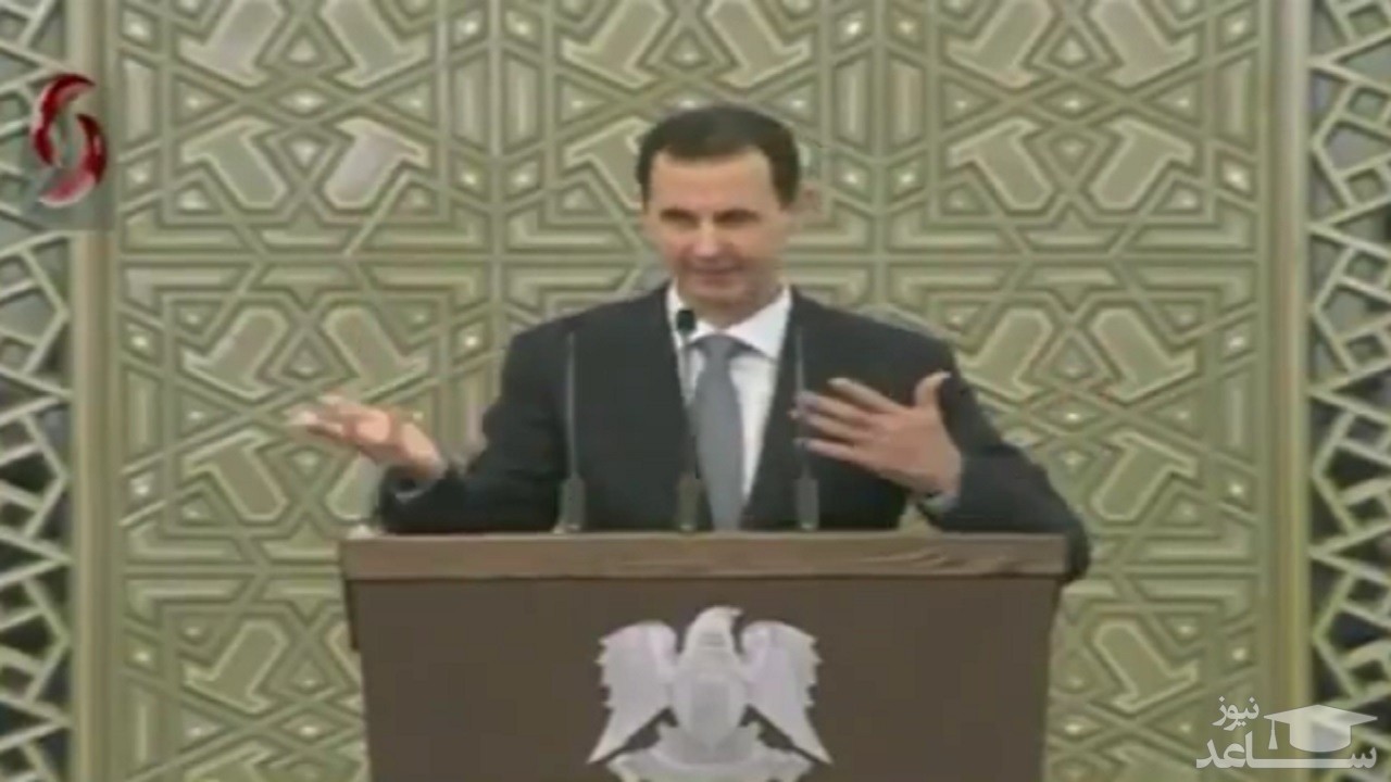 (فیلم) لحظه افت فشار خون بشار اسد در پارلمان جدید سوریه 