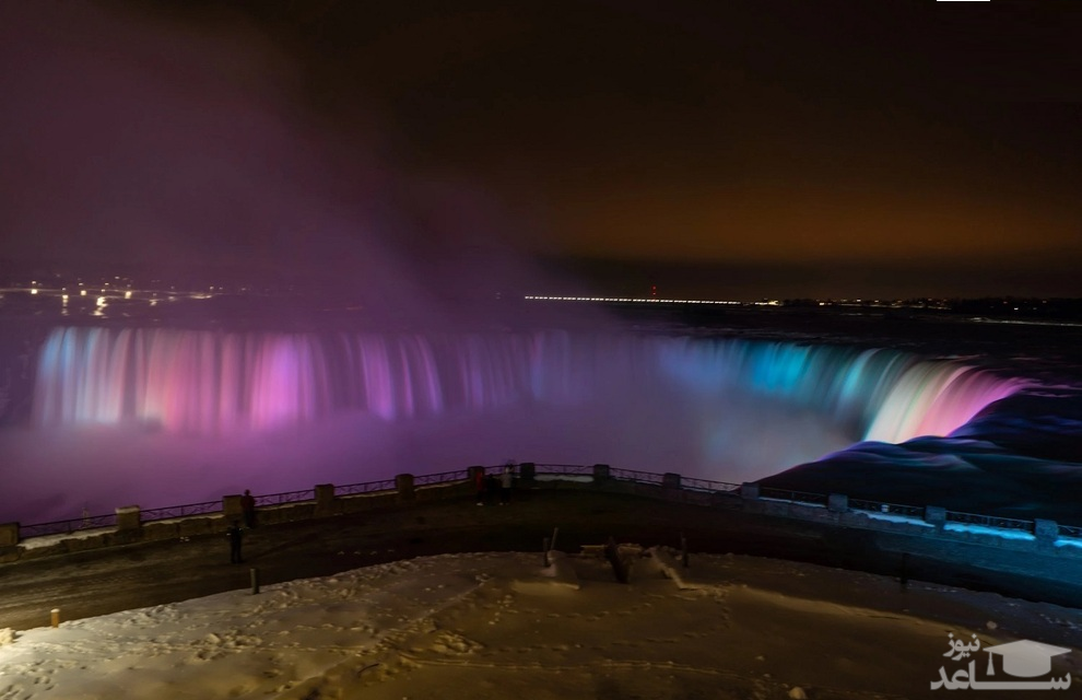 تصاویر رویایی از آبشارهای نیاگارا در شب