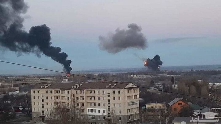 (فیلم) فرودگاه اوکراین پس از حملات موشکی روسیه