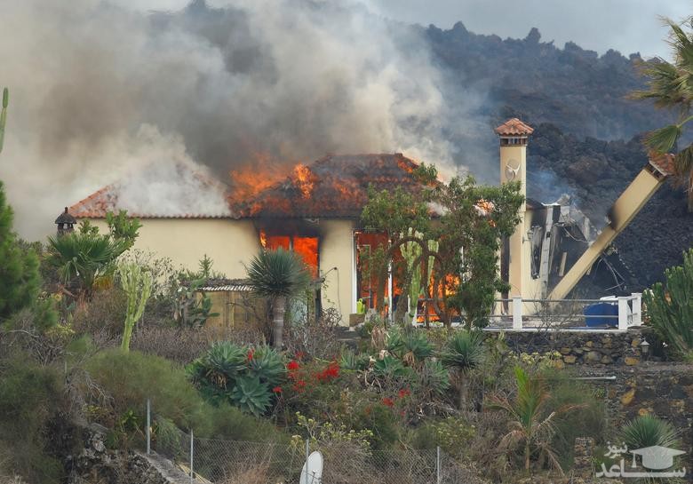 آتش سوزی های ناشی از فوران آتشفشان در جزیره لاپالما در مجمع الجزایر قناری اسپانیا/ رویترز