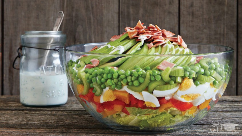 طرز تهیه سالاد هفت لایه آمریکایی