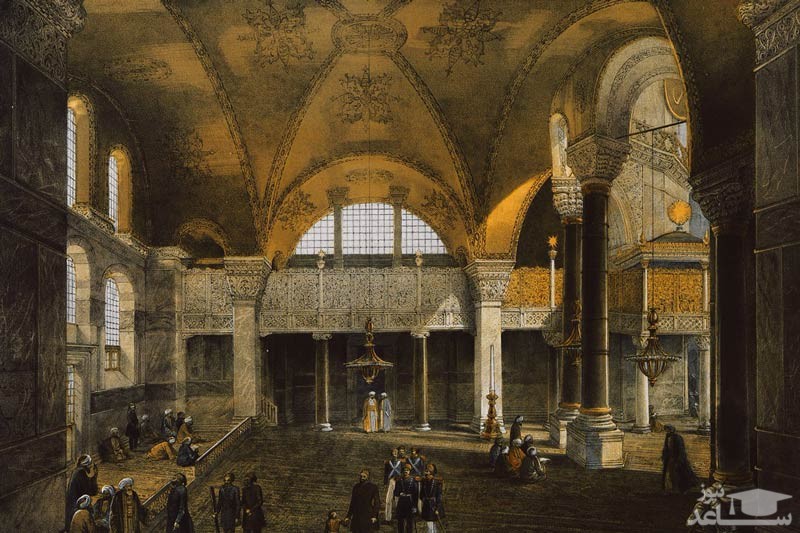 نمای داخلی مسجد ایاصوفیه