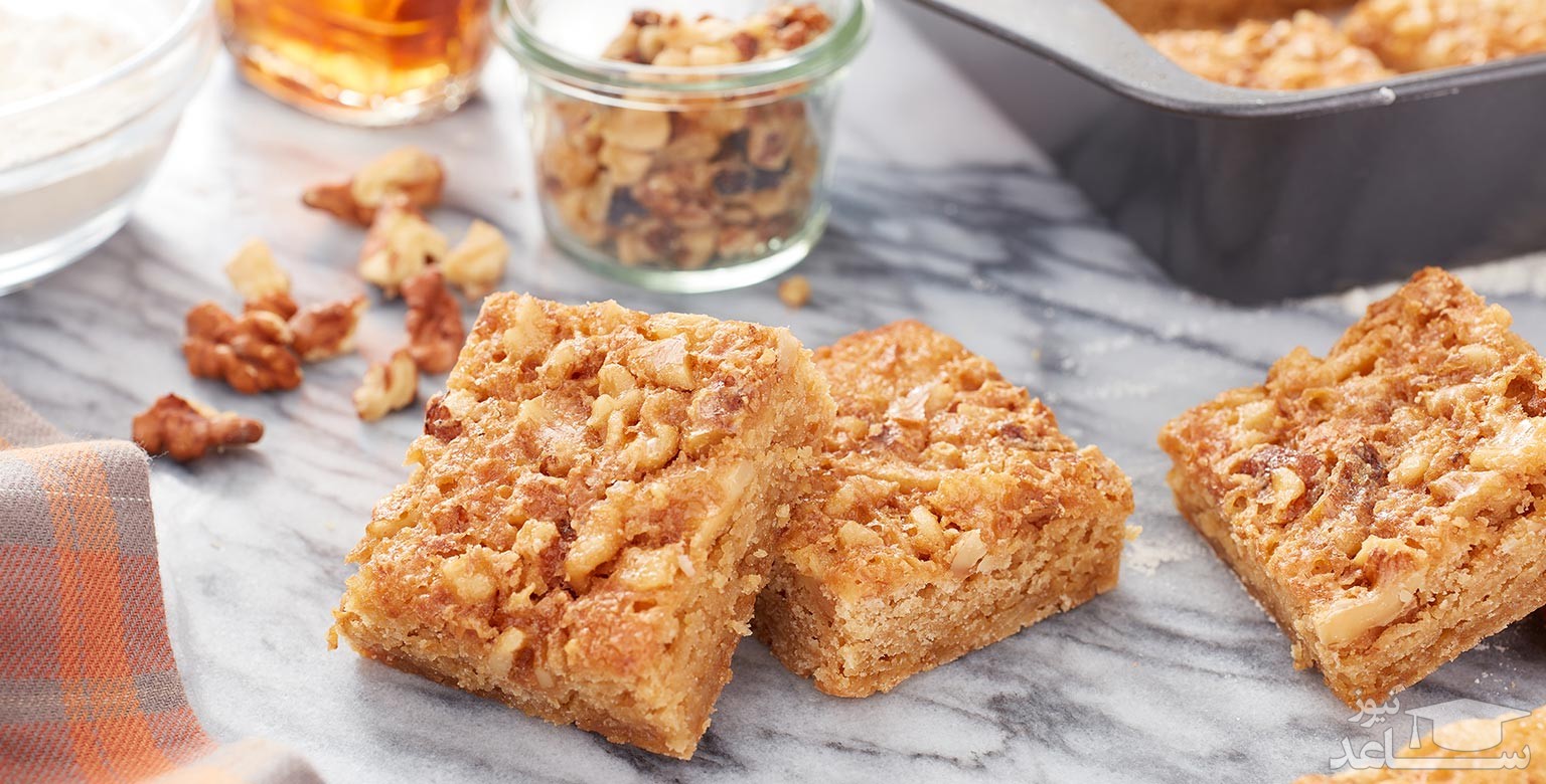 روش تهیه اسلايس شیر عسل و گردو