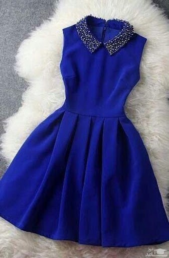 لباس مجلسی کوتاه آبی