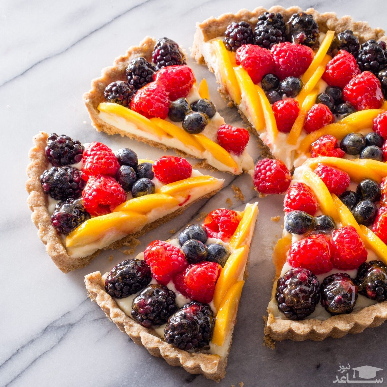 طرز تهیه تارت وانیلی میوه خوشمزه