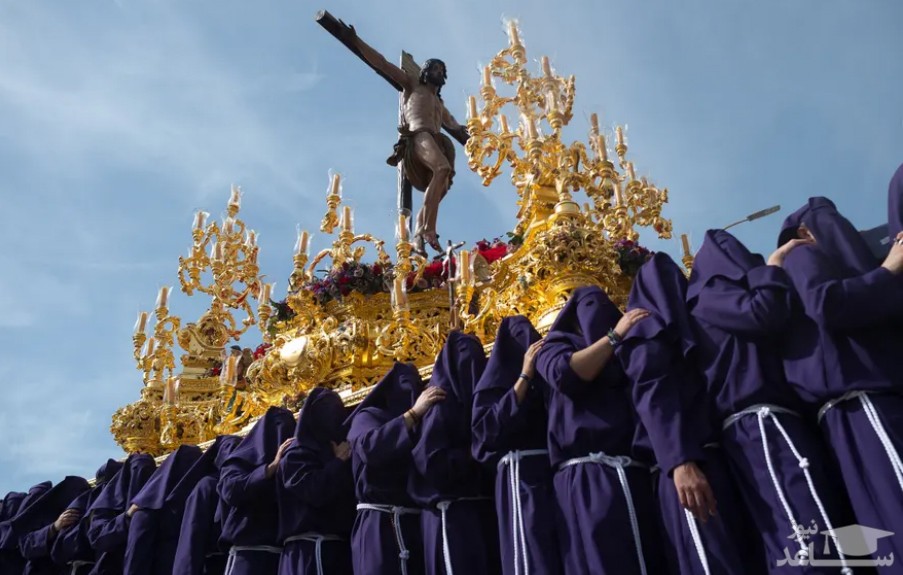 مراسم آیینی مسیحیان کاتولیک در مالاگا اسپانیا
