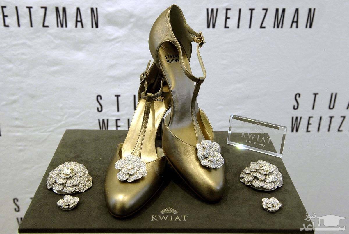 کفش پاشنه بلند استوارت ویتزمن با طرح رز