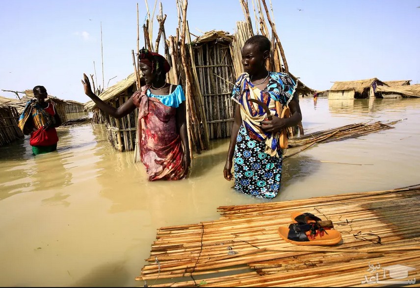 سیلاب در اردوگاه آوارگان جنگی در سودان/ خبرگزاری فرانسه