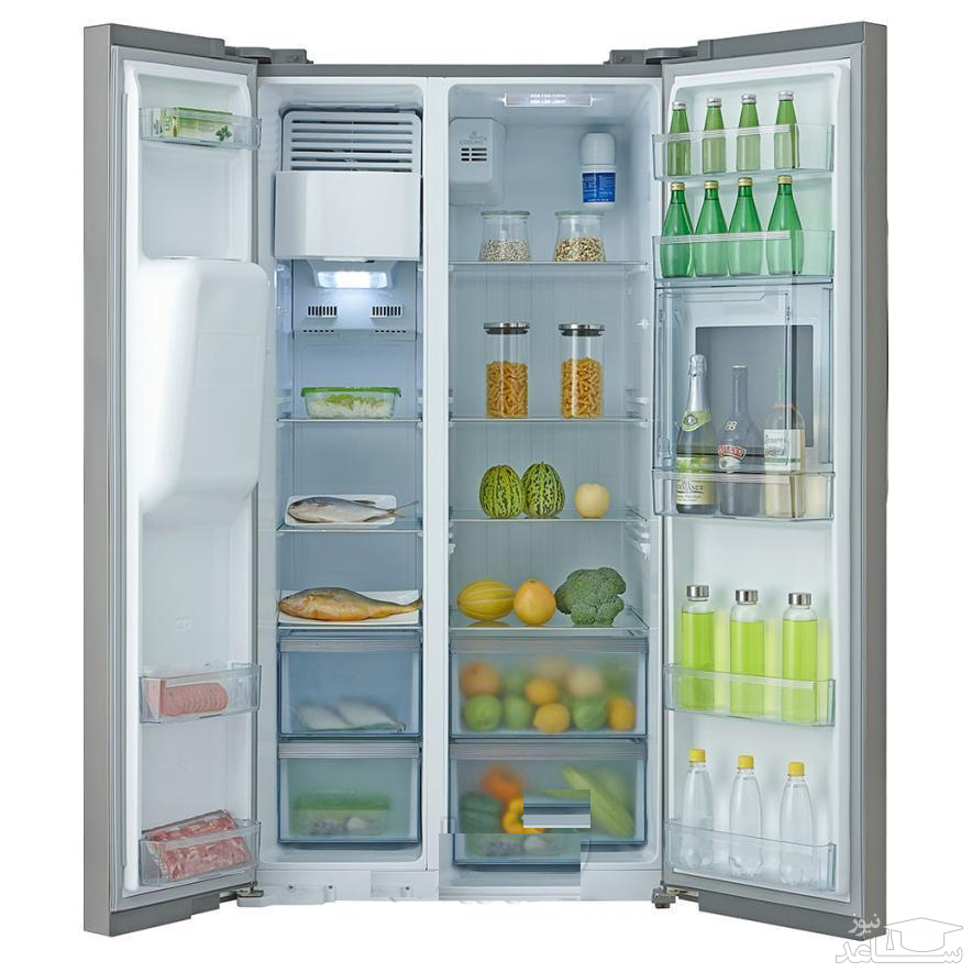 فضای داخل یخچال فریزر ساید میدیا مدل HC-657WEN