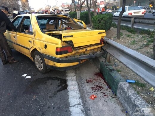 تصادف زنجیره‌ای ۱۶ خودرو در بزرگراره همت