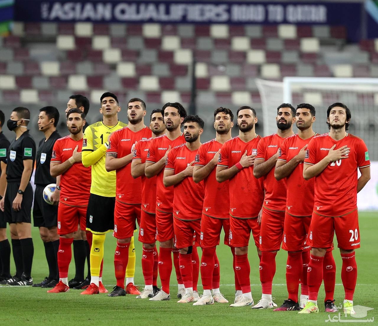 کاروان تیم ملی برای بازی با آمریکا راهی استادیوم الثمامه قطر شد