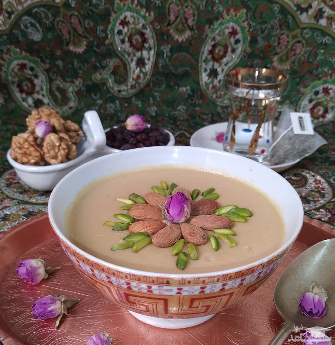 روش تهیه فرنی خرمای لذیذ با شیره خرما