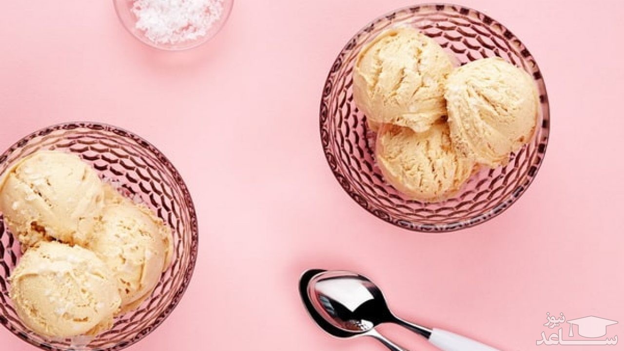 روش تهیه بستنی کاراملی خوشمزه