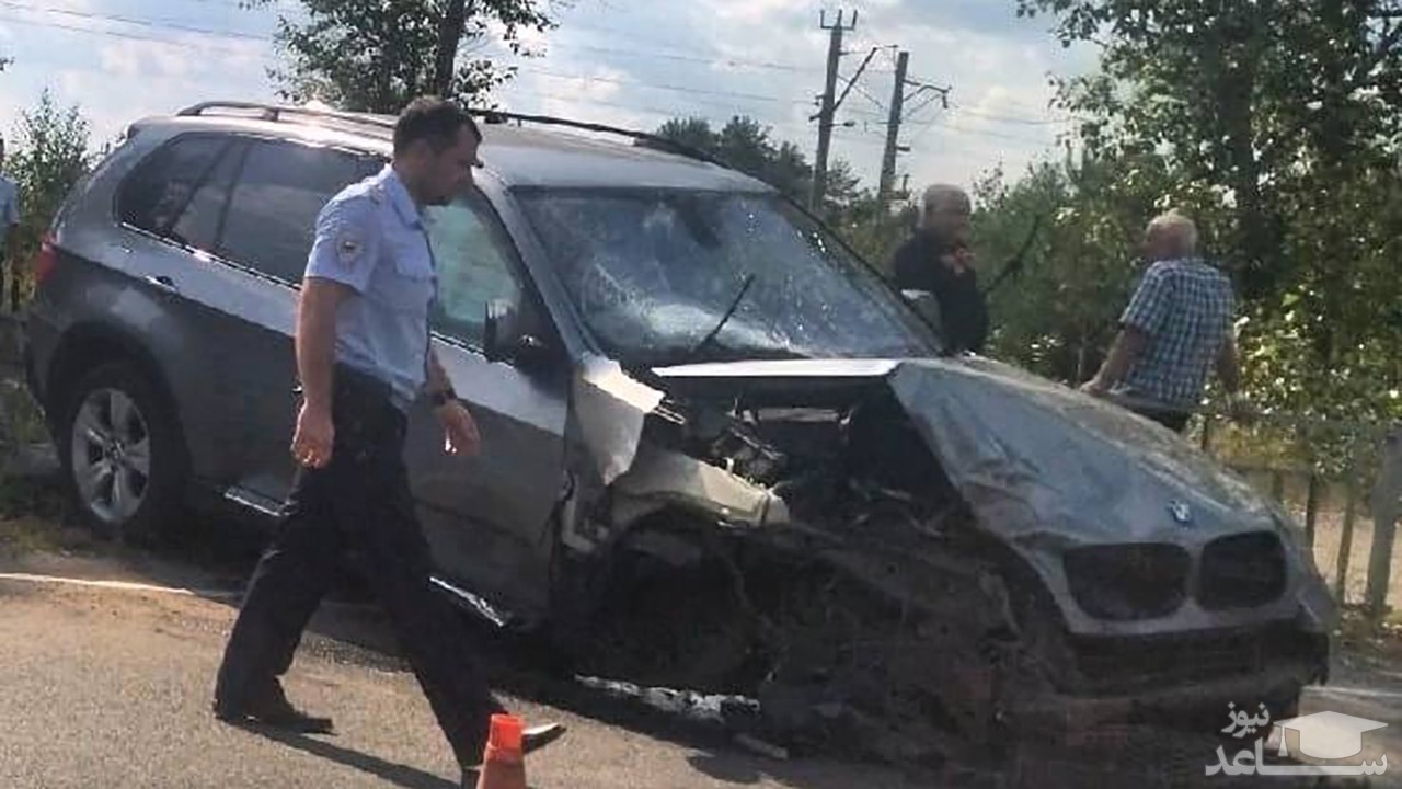 (فیلم)تصادف شدید «بی ام و» با خودروی پلیس
