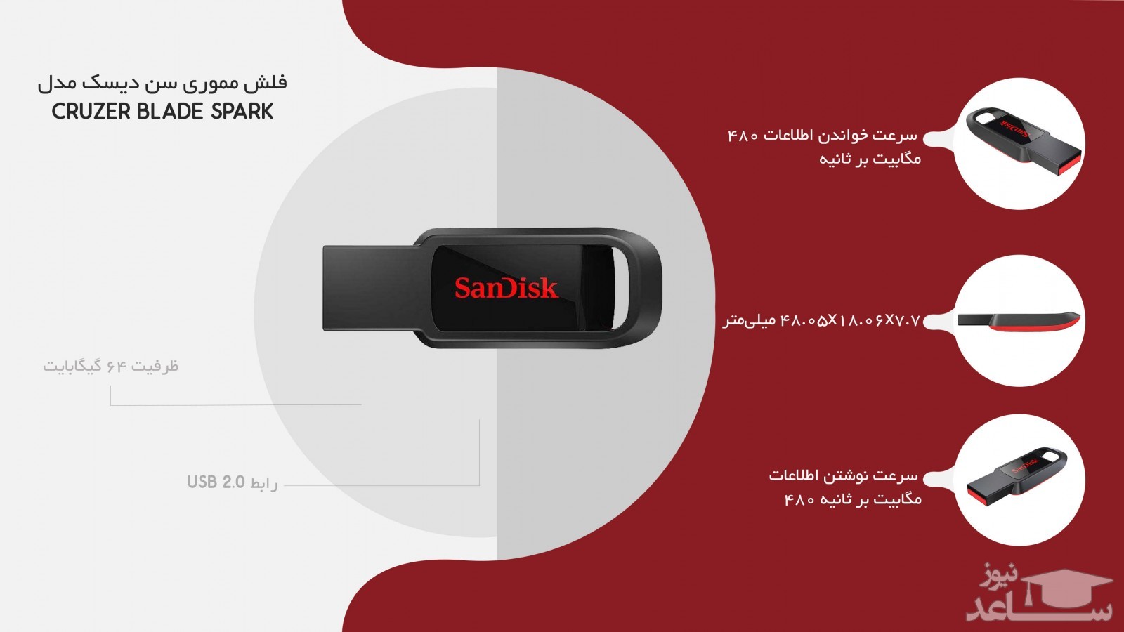 سان دیسک مدل Cruzer Blade Spark