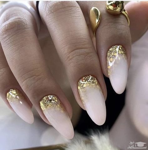 طراحی ناخن با ورق طلا