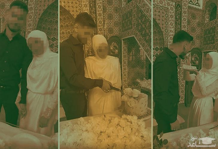 برگزاری جشن عروسی لاکچری عروس و داماد جوان در مسجد جنجال به پا کرد +فیلم