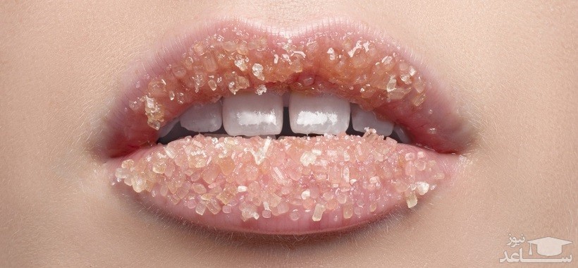 اسکراب لب با شکر