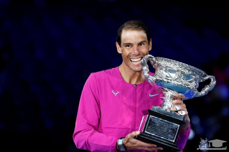 "رافائل نادال" تنیسور اسپانیایی برنده مسابقات تنیس استرالیا شد./ رویترز