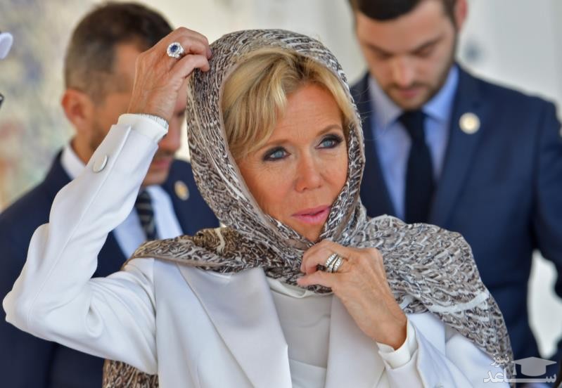 (عکس) بازدید همسر رئیس‌جمهور فرانسه از مسجد ایرانی
