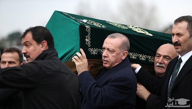 حضور اردوغان در مراسم تشییع جنازه