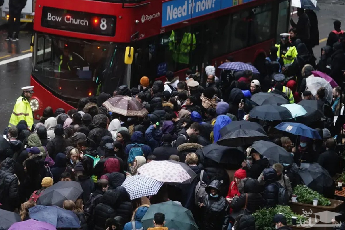 شلوغی و ازدحام ایستگاه های اتوبوس شهر لندن در پی اعتصاب کارکنان سیستم حمل و نقل عمومی لندن/ PA