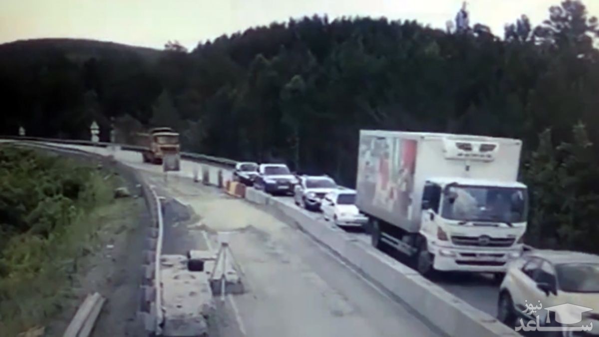 (فیلم) تصادف مرگبار به دلیل از کار افتادن ترمز کامیون