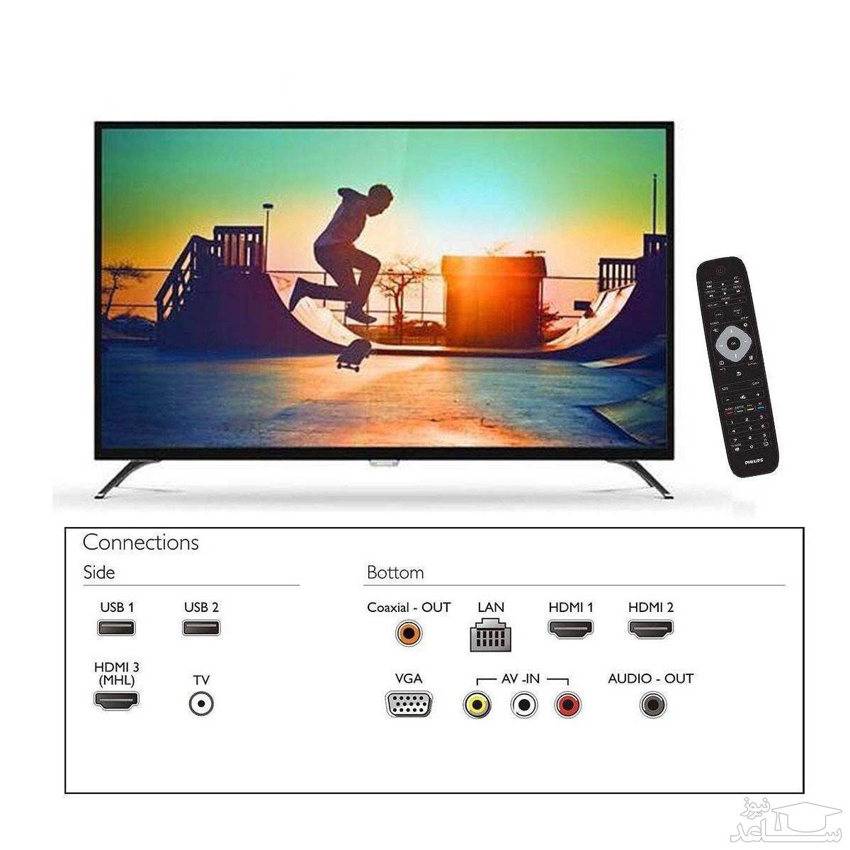 تلویزیون ال ای دی هوشمند فیلیپس مدل PUT6002 سایز 50 اینچ