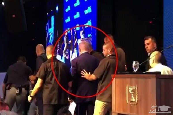 فرار نتانیاهو به پناهگاه در پی شنیده شدن آژیر خطر + فیلم